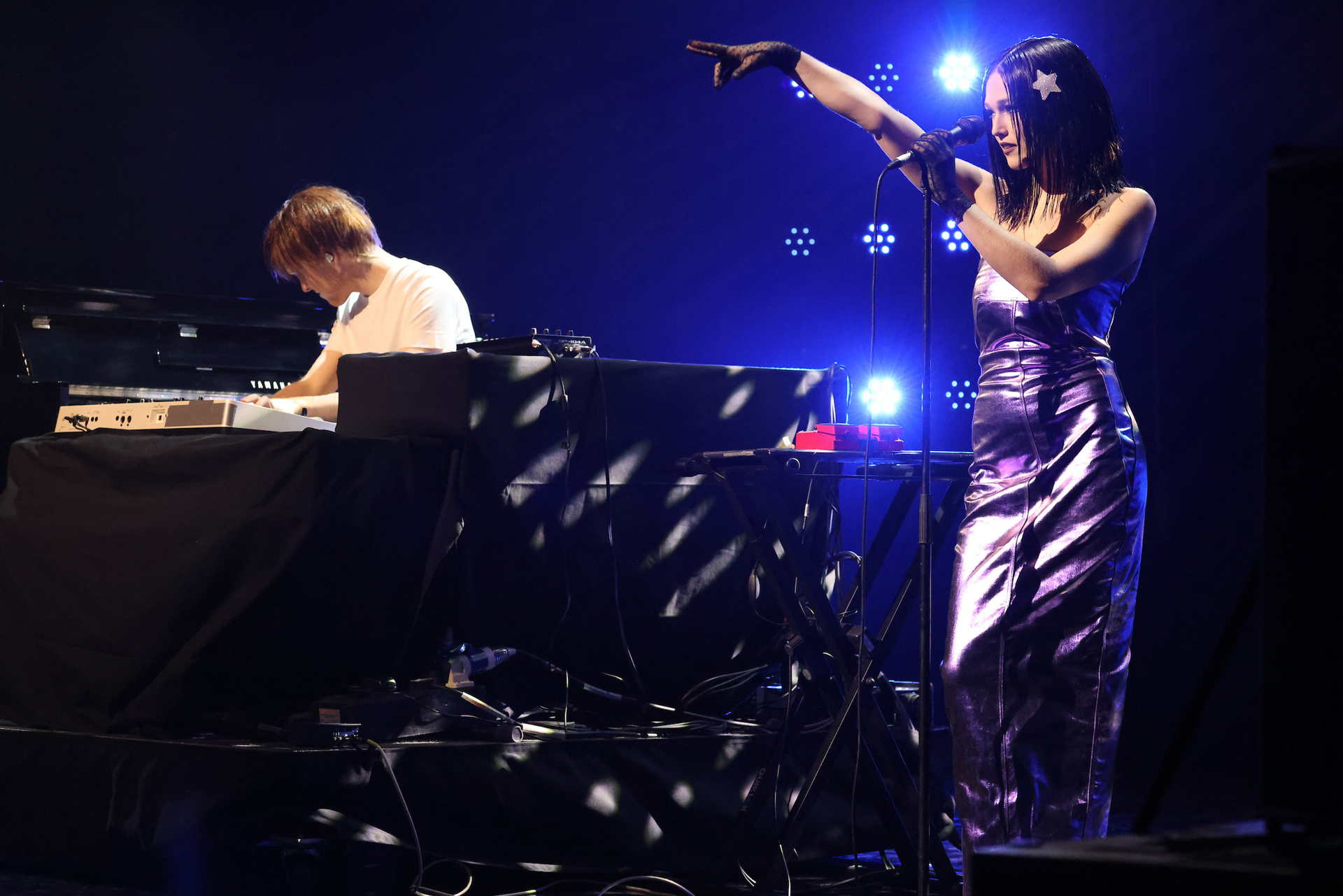 Jockstrap perform at the Awards Show for the 2023 Mercury Prize with FREENOW.