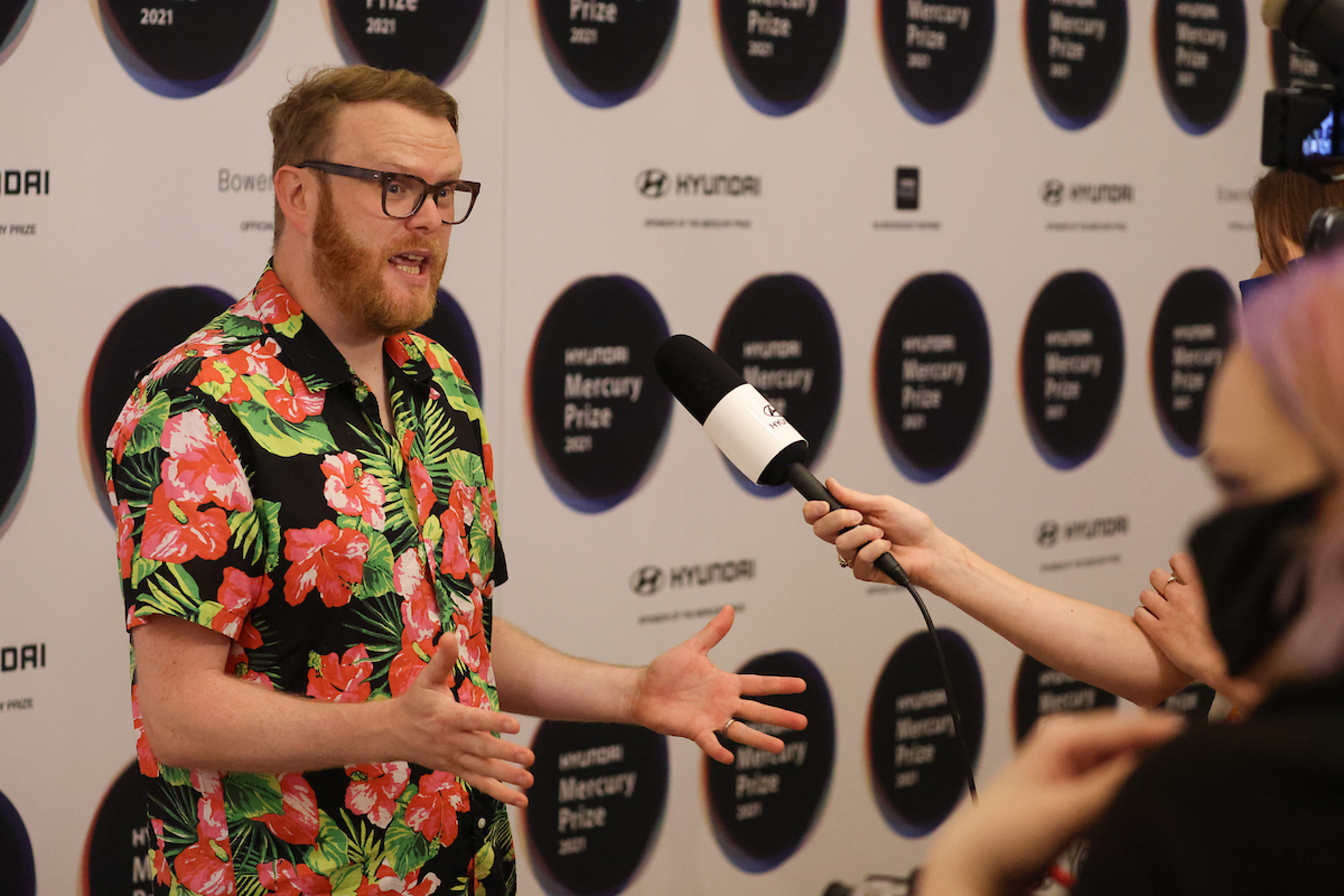 Huw Stephens being interviewed at the 2021 Hyundai Mercury Prize Shortlist announcement!